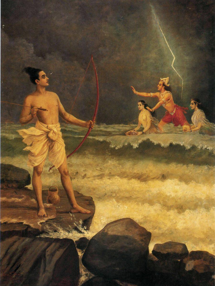 Rama is placated by the Sea god